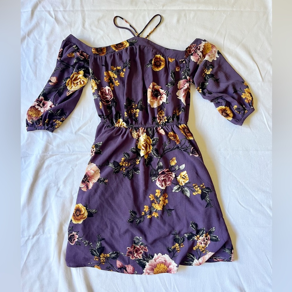 Francesca’s Collections | Miami Floral Purple Dress | Size S